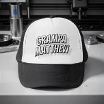 Grampa Modernes einfaches Cooles Comic Truckerkappe<br><div class="desc">Dieses einfache und moderne Design besteht aus san-Serifentypografie.</div>
