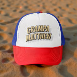 Grampa Modernes einfaches Cooles Comic Truckerkappe<br><div class="desc">Dieses einfache und moderne Design besteht aus san-Serifentypografie.</div>