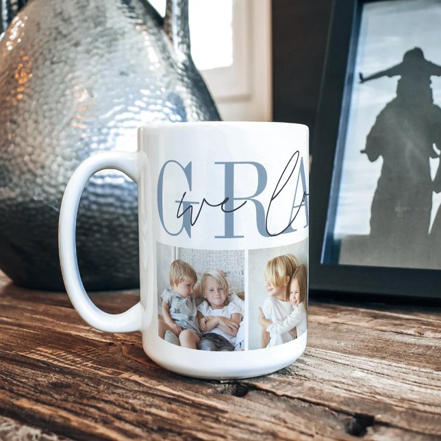 Grampa Wir Liebe Sie 4 Foto Collage Kaffeetasse (Von Creator hochgeladen)