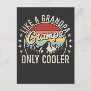 Grampen wie ein Opa nur Cooler Retro Postkarte