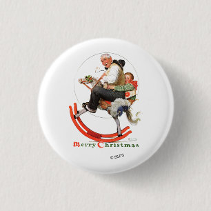 Gramps auf Schaukelpferd Button