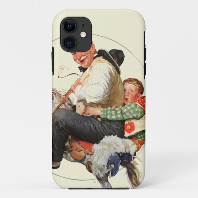 Gramps auf Schaukelpferd Case-Mate iPhone Hülle (Rückseite)