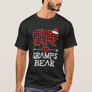 Gramps Bear Christmas Pajama Red Kariert Buffalo F T-Shirt