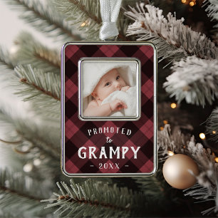 Grampy befördert   Foto Grandpa Rahmen-Ornament Silber