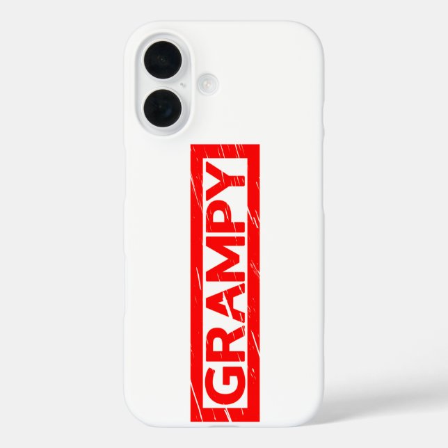 Grampy-Briefmarke iPhone 16 Hülle (Rückseite)
