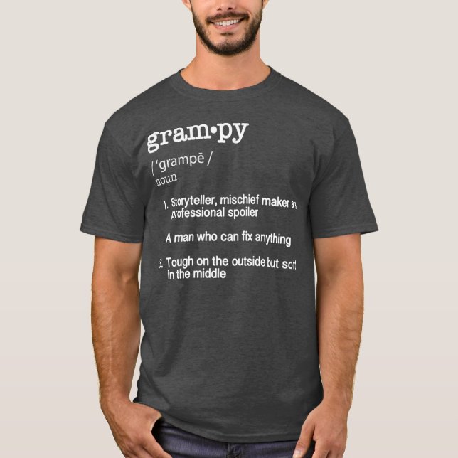 Grampy Definition T Funny Cool Prestige Geschenk T-Shirt (Vorderseite)