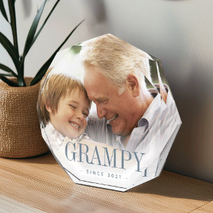 Grampy Grandpa Jahr etabliert Fotoblock