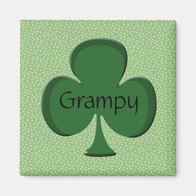 Grampy Irish Kleeblatt Magnet (Vorne)