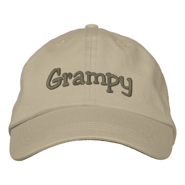 Grampy Khaki bestickte Baseballkappe / Hat (Vorderseite)
