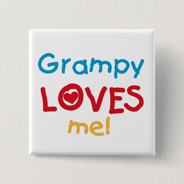 Grampy Lieben T - Shirt und Geschenke Button (Vorderseite)