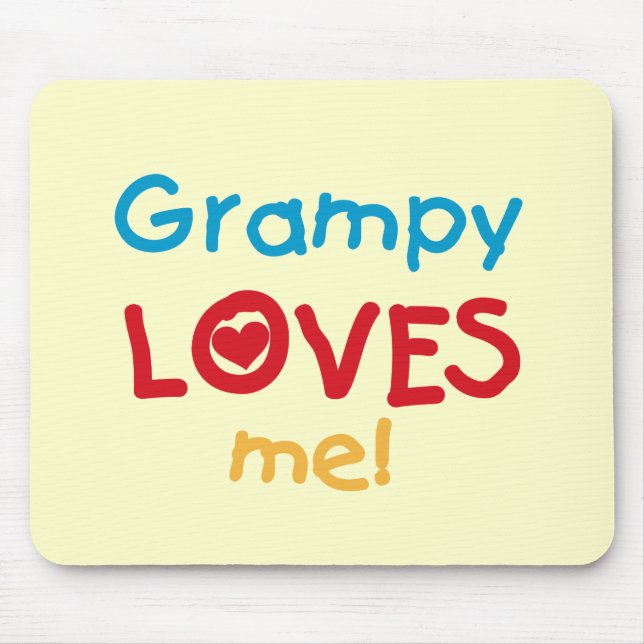 Grampy Lieben T - Shirt und Geschenke Mousepad (Vorne)