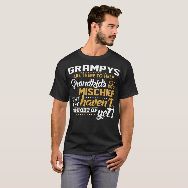 Grampys dort, zum von Grandkid zu helfen, in Unfug T-Shirt (Vorne ganz)