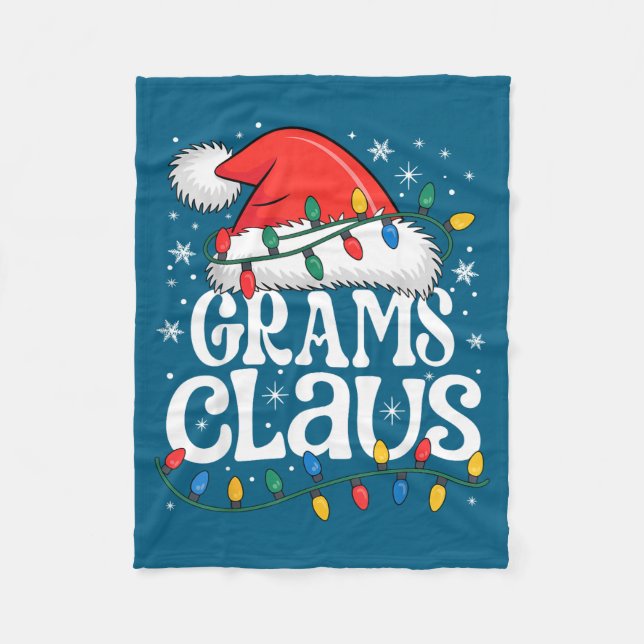 Grams Claus Funny Xmas Christmas Grandma Holiday S Fleecedecke (Vorderseite)