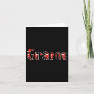 Grams Heart Red Buffalo Kariert für Frauen Oma ch Karte