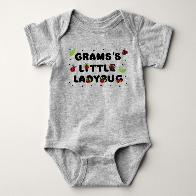 Grams-Kleine Ladybug - Niedlich Baby Strampler (Vorderseite)