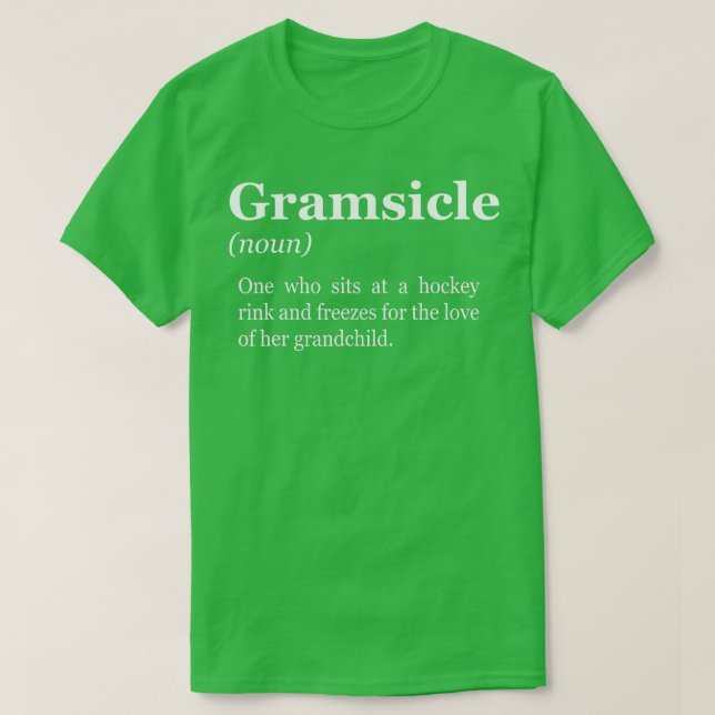 Gramsicle Funny Hockey Oma Sicle T-Shirt (Design vorne)