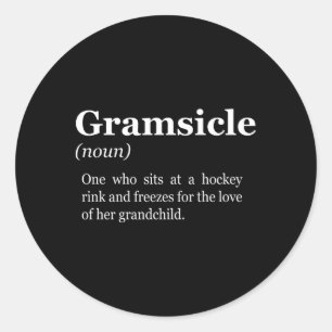 Gramsicle Hockey Oma Sicle Runder Aufkleber