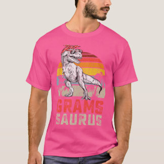 Gramssaurus T Rex Dinosaur Grams Saurus Family Mat T-Shirt