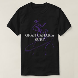 Gran Canaria Brandungs-T - Shirt-Schwarzes T-Shirt