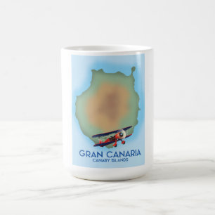 Gran Canaria Kanarische Insel, Reiseposter-Kunst. Verwandlungstasse