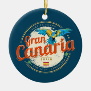 Gran Canaria Papagei Kanarische Inseln Spanien Vin Keramik Ornament