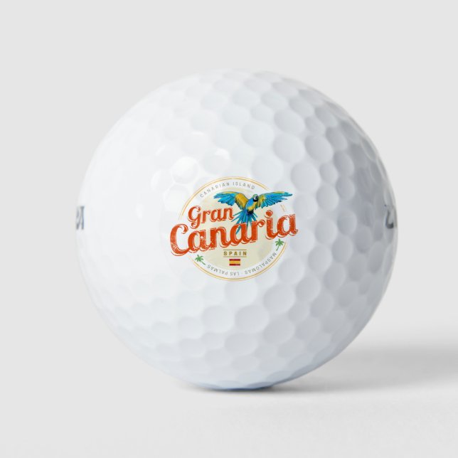 Gran Canaria Parrot Kanarische Inseln Spanien Vint Golfball (Vorderseite)