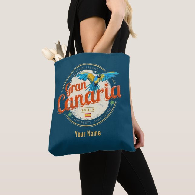 Gran Canaria Parrot Kanarische Inseln Spanien Vint Tasche (Von Nahem)