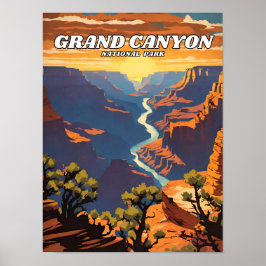 Gran Canyon National Park Illustrationsprogramm Poster