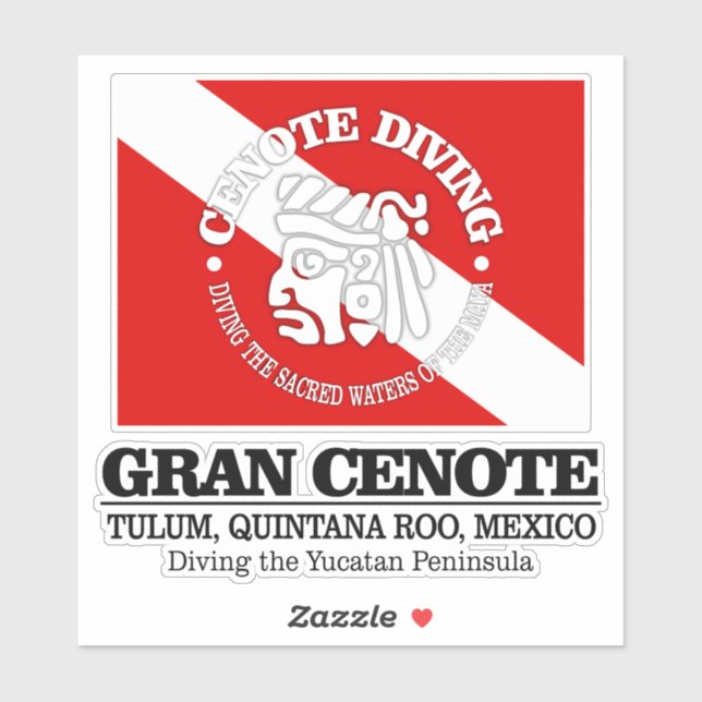 Gran Cenote (beste Höhlen) Aufkleber (Blatt)
