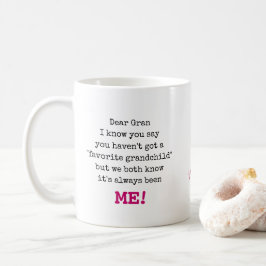 Gran Favorite Grandchild-Schrift Typografie Kaffeetasse