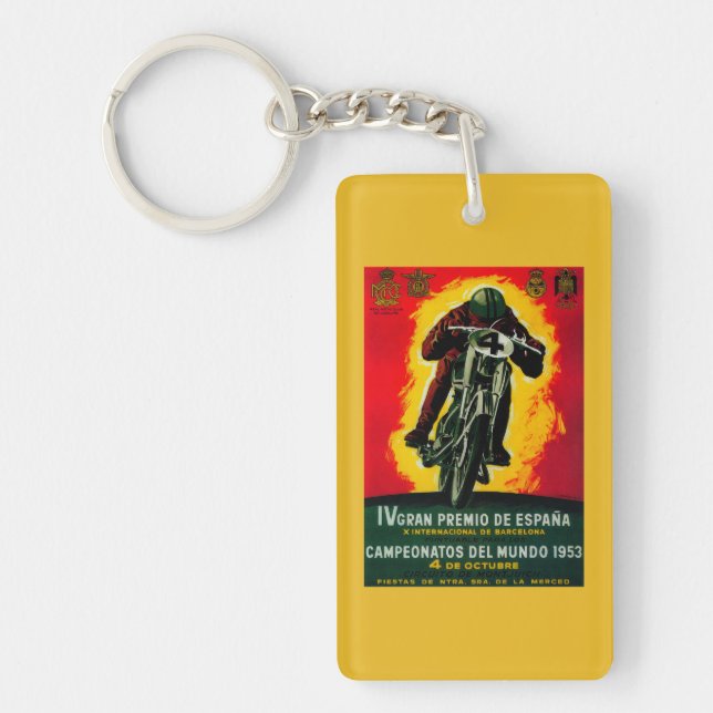Gran Premio de Espana Vintage PosterEurope Schlüsselanhänger (Vorderseite)