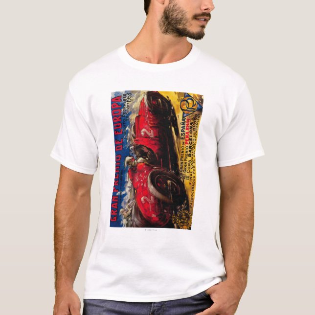Gran Premio De Europa Vintage PosterEurope T-Shirt (Vorderseite)