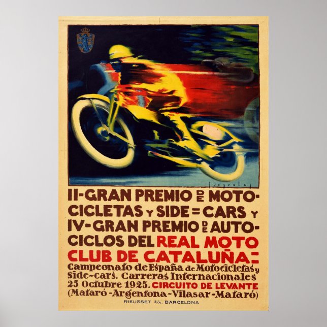 Gran Premio De Moto GP Motorrad Racing Catalunya Poster (Vorne)
