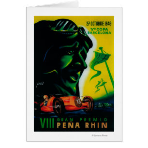 Gran Premio Pena Rhin Vintage Poster Europa
