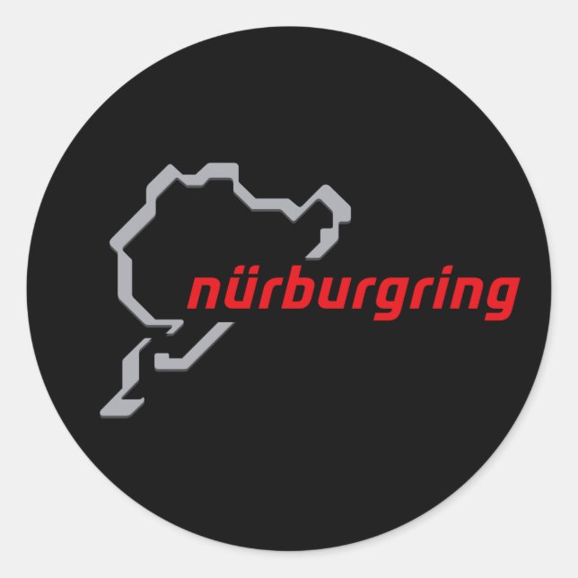 Gran Turismo Nurburgring Nordschleif Gamer Driver Runder Aufkleber (Vorderseite)