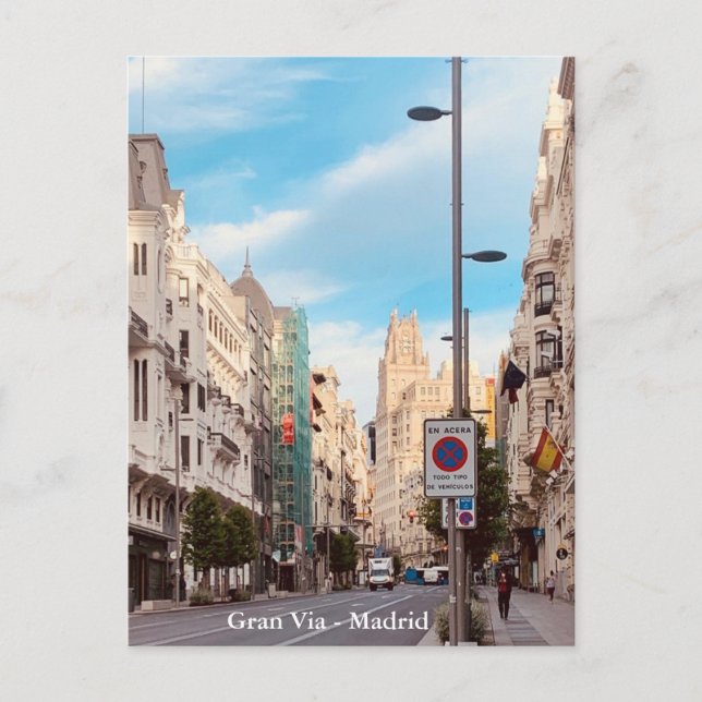 Gran Vía - Madrid Postkarte (Vorderseite)