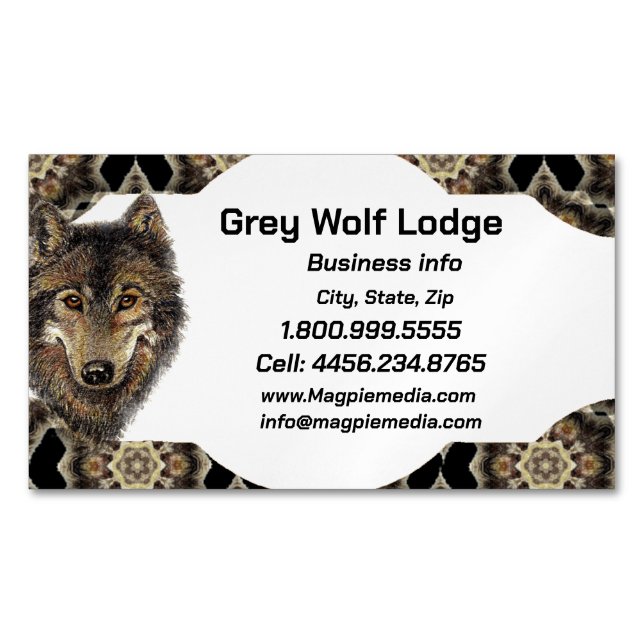 Gran Wolf Lodge Wilhelm Tell Magnetische Visitenkarte (Vorderseite)