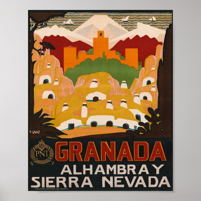 Granada Alhambra Sierra Nevada Poster (Vorne)