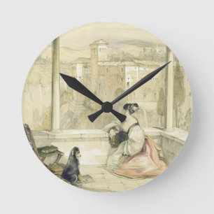 Granada (Alhambra), überziehen 9 'von den Skizzen Runde Wanduhr