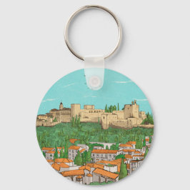 Granada Cityview Spanien Landschaftsbild Schlüsselanhänger