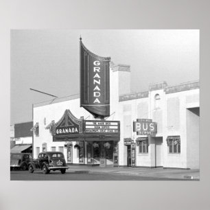 Granada Kino, 1938. Antikes Foto Poster