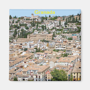 Granada. Panorama von Albaicin Magnet
