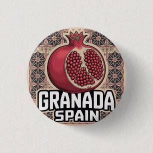 Granada Spain Pomegranate Sticker Button