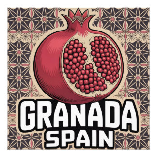 Granada Spain Pomegranate Sticker Fotodruck