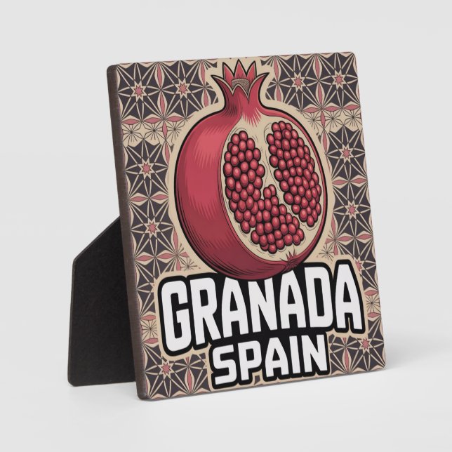 Granada Spain Pomegranate Sticker Fotoplatte (Vorderseite)