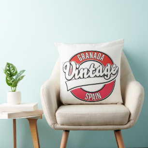 Granada Spain Vintages Logo Kissen