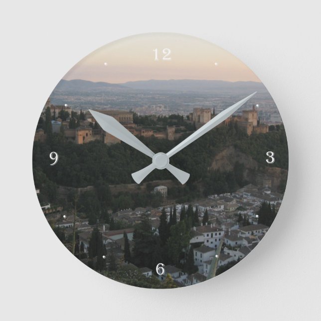 Granada, Spanien - Foto-Uhr Runde Wanduhr (Vorderseite)