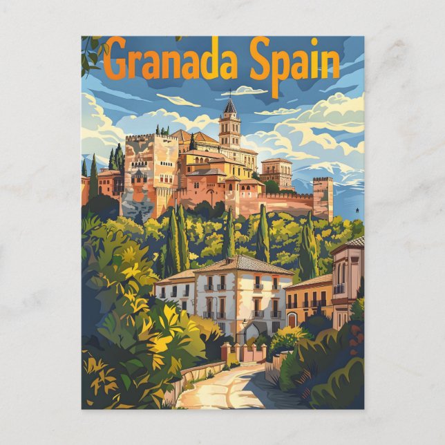 Granada Spanien Postkarte (Vorderseite)