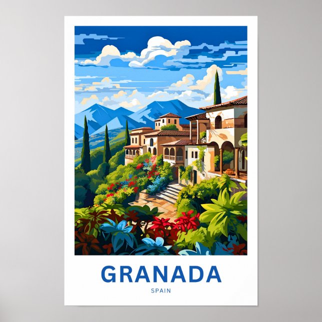 Granada Spanien Reisen Print Poster (Vorne)