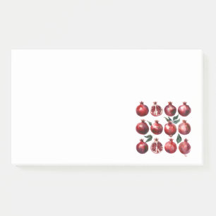 Granatapfel-Aquarell-Kunst Post-it Klebezettel